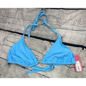 Xhilaration Women's Blue Triangle String Bikini Top Large (8-10) NWT